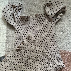 Polka Dot Smocked Dress